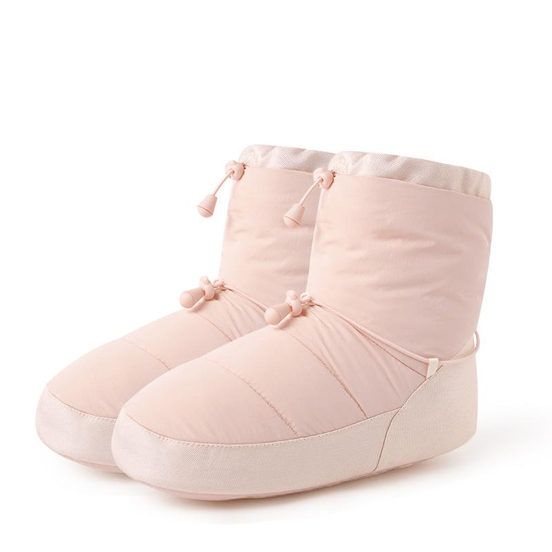 

Женские балетные сапоги, обувь, разогревочные пинетки, зимние танцевальные сапоги, плюшевая танцевальная обувь, теплые, противоскользящие, балетные 36-37 розовый