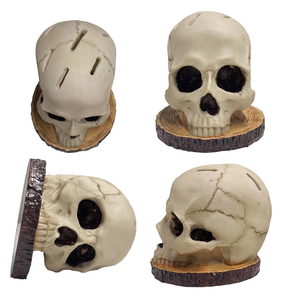 Skull Knife Holder Creative Horror Head Knife Rack Horror Skull Knife Rack Halloween Party Decoration