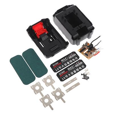 10Hole Battery Case 21V DIY Battery Pack Replacement Shell Kit for 18650/21700 ABS+PC DIY Power Tool Battery Housing