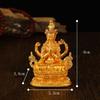 Tibetan Miniature Buddhist Figures Golden Engraved Variety Shapes Alloy Handicraft Tantric Home Gift Altars Desktop Decorative