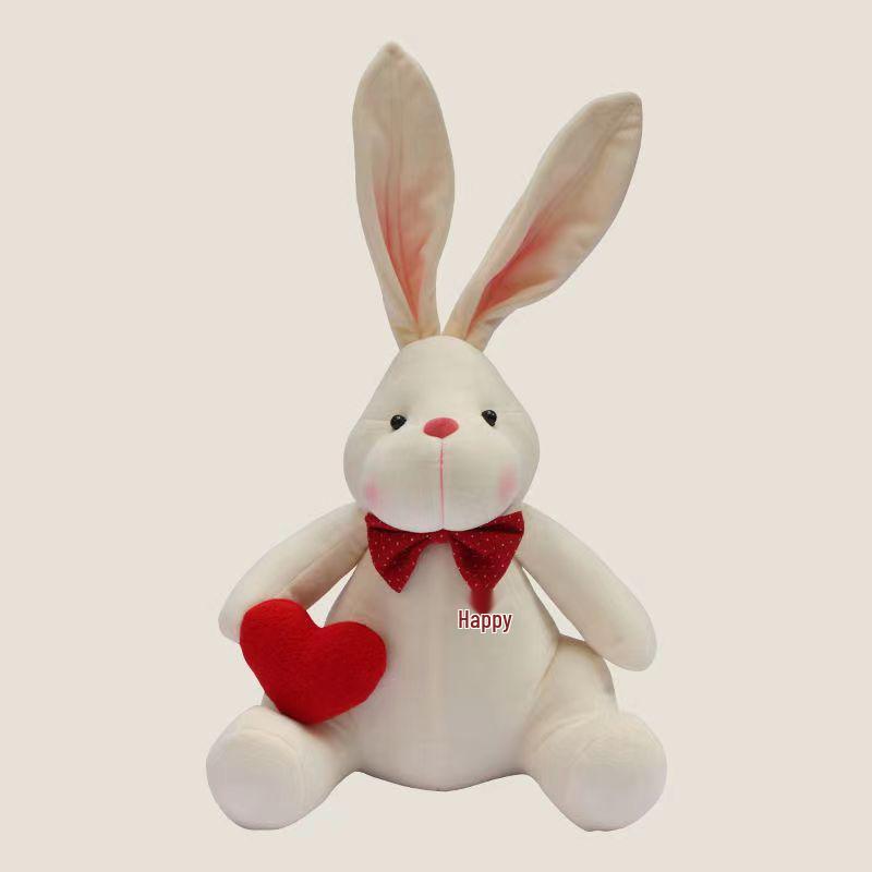 

Большая плюшевая кукла-подушка в виде кролика - Свадебный и прикроватный декор, подарок для пары Upgraded Fabric + Filling [47cm]