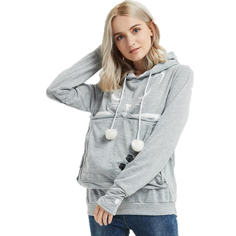 Unisex Liela Kangura Mājdzīvnieku Pārvadātāja Hūdija