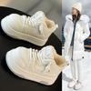 European Thick-soled Wool Snow Boots Women's 2026 Winter New Thickened Warm Bread Cotton Shoes Small Fat Short Boots