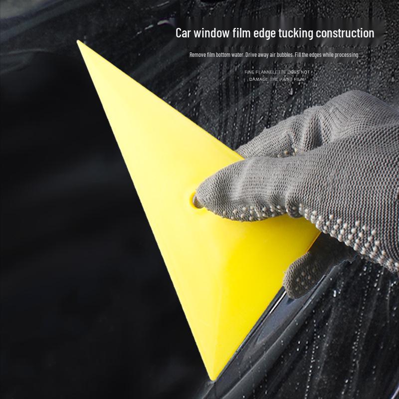 Cross-Border Car Wrapping Tools: Soft Triangle Squeegee for Color Change Film Edge Trimming.