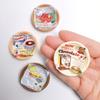 100PCS Cartoon Mini Plate Basket Doll House Miniature Playhouse Kitchen Scene Decoration Mini Basket Doll Accessories Toys