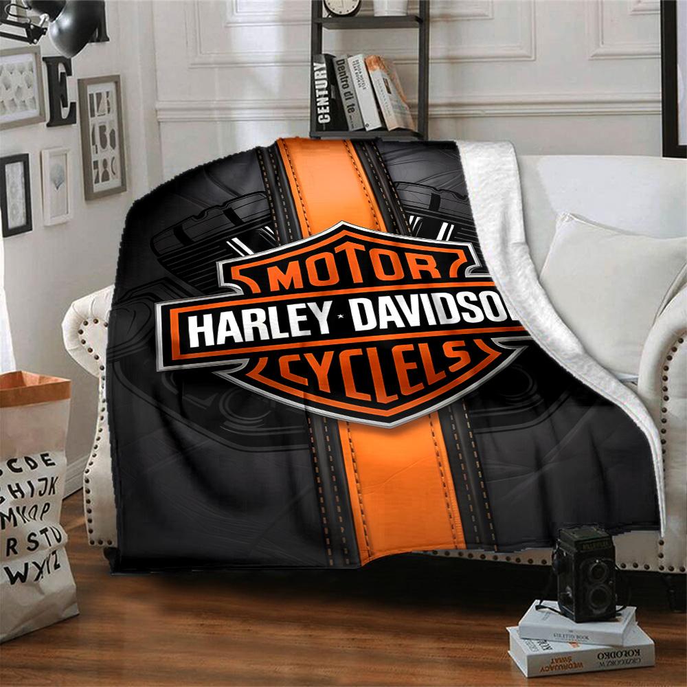 1 pezzo Coperta Harley-Davidson, Regalo, per Uomini e Donne, Coperta Morbida, Buona per Divano Letto Divano Viaggio, Coperta Leggera in Flanella