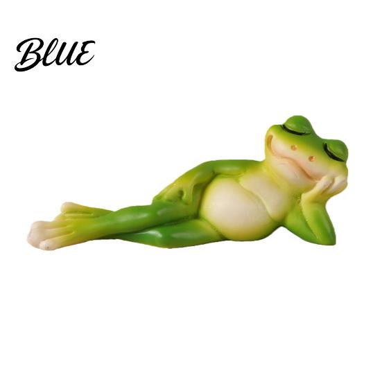 Small Outdoor Garden Decor Micro Landscape Ornament Mini Frog Violin Playing Statue