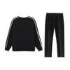 Li-Ning Versatile Round Neck Pullover Trendy Retro Loose Casual Sports Suit Unisex Suit AWDU91-1-AKL81-1