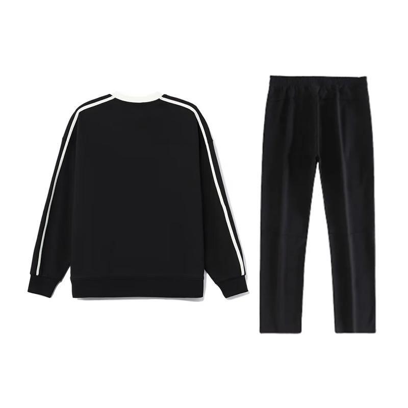 Li-Ning Versatile Round Neck Pullover Trendy Retro Loose Casual Sports Suit Unisex Suit AWDU91-1-AKL81-1