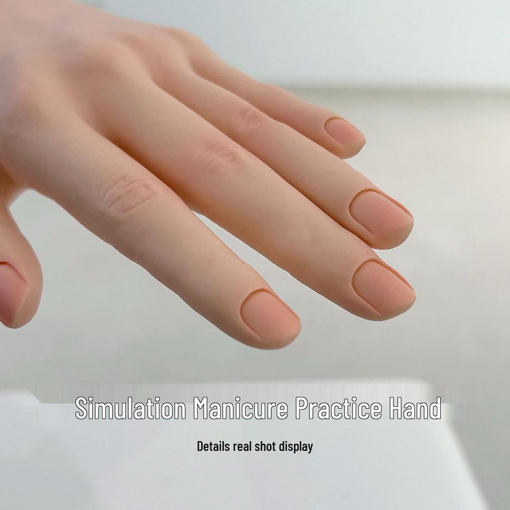 Soft Bendable Manicure Practice Hand Model for Nail Display and Training