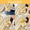 Dog Plush Adorable Toy Stuffed Doll With Summer Hat For Childrens Room Decor