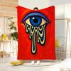 Artwork P-Psychedelic All Seeing Eye Throw Lightweight 240g Flannel Blanket Soft Skin-friendly for Summer Cooling