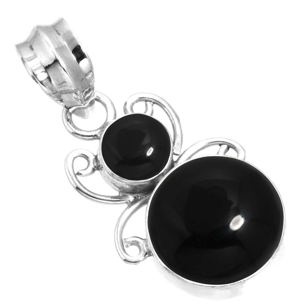 925 Sterling Silver Pendant Women Gemstone Handmade Jewelry New Year Gift Amber Amethyst Black Onyx Carnelian Garnet Quartz Green Onyx Gold Stone