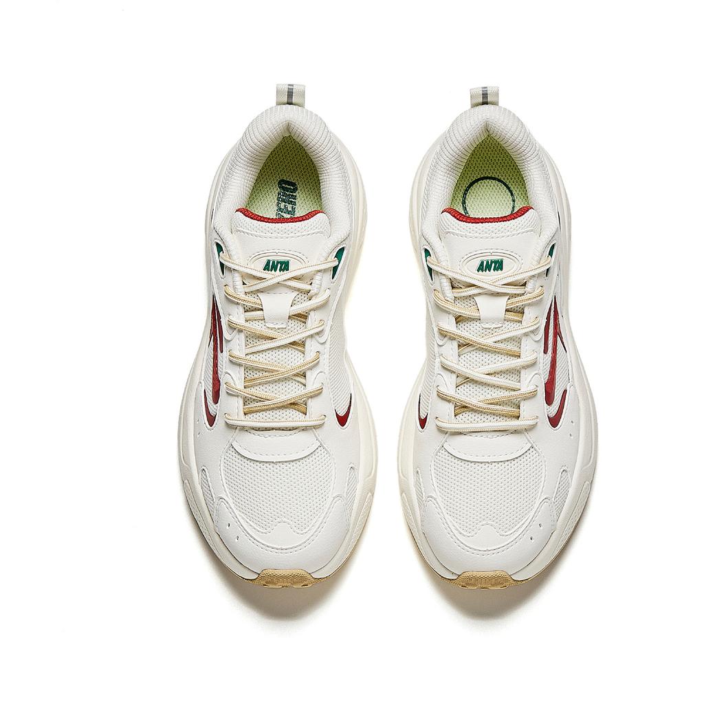 Anta Star Light 3 Retro Trendy Fashion Versatile Durable Lightweight Low-Top Casual Shoes Kids Casual Shoes Ivory Rust Peacock-Green 922548837-8