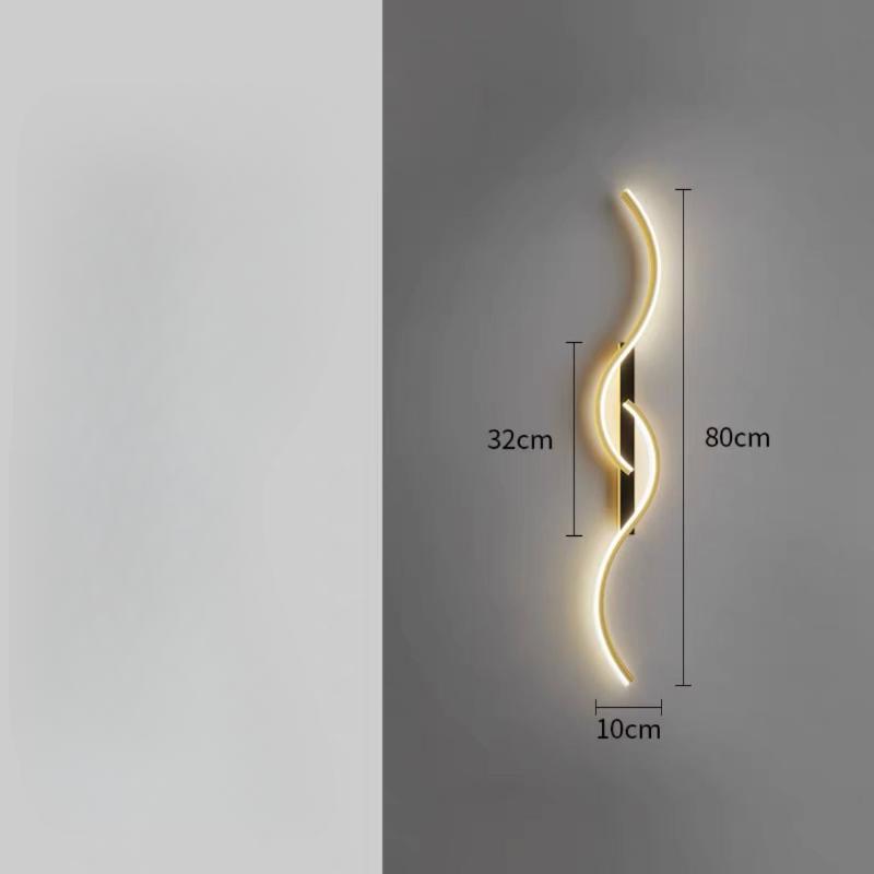 LED Bedroom Bedside Lamp Modern LED Strip Lamp Living Room TV Background Wall Lamp Aisle Lamp