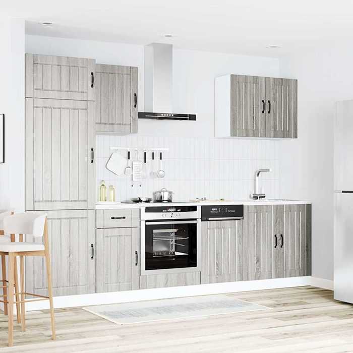 VidaXL Ensemble d'armoires de cuisine 7 pcs Kalmar bois d'ingénierie, ensemble d'armoire, étagère de rangement, placard, 3314777
