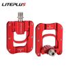 Pedal Plegable Ultraligero Liteplus K620 para Bicicleta, Aleación de Aluminio, 3 Rodamientos, Pedales Antideslizantes Doble Cara para Pedal de Bicicleta Brompton