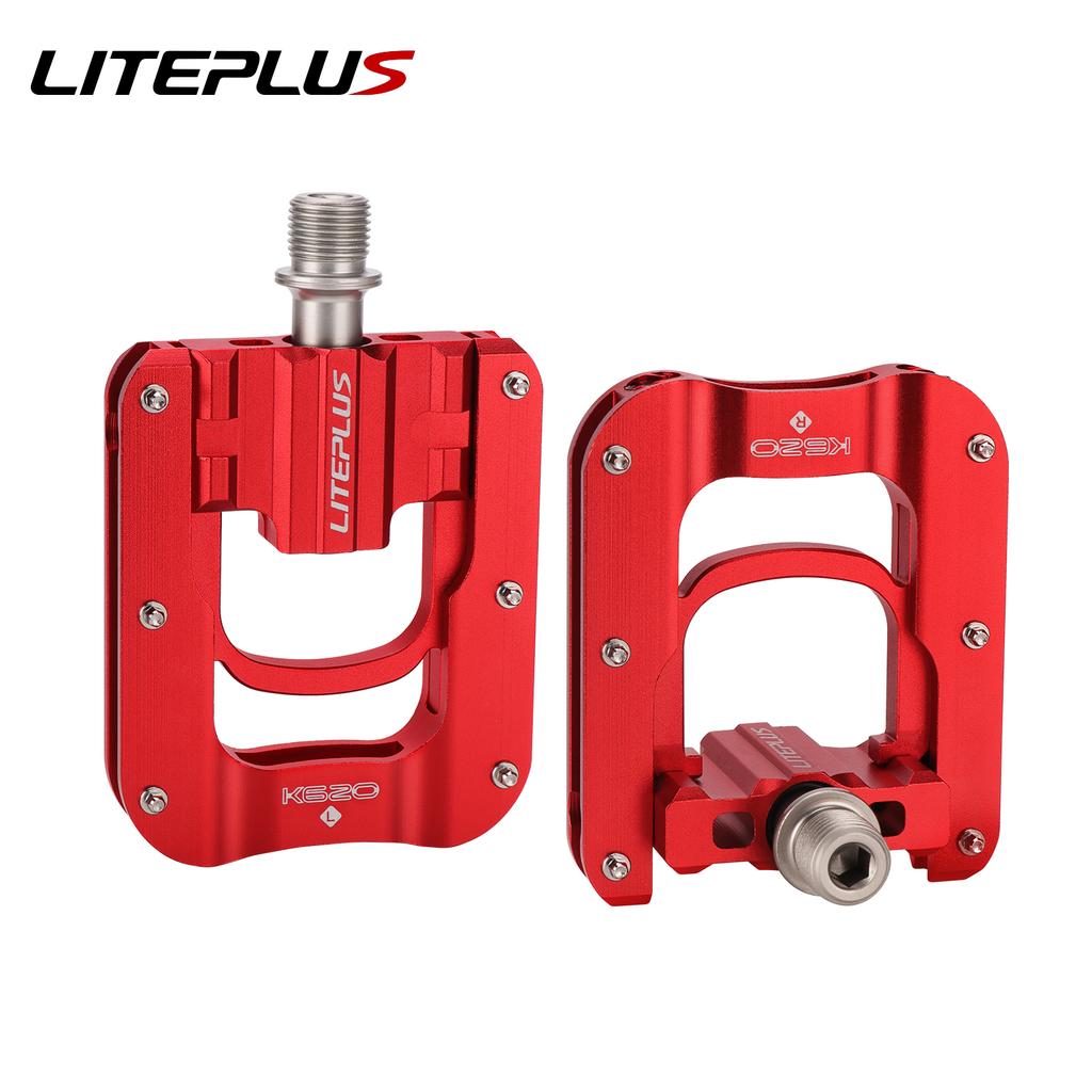 Pedal Plegable Ultraligero Liteplus K620 para Bicicleta, Aleación de Aluminio, 3 Rodamientos, Pedales Antideslizantes Doble Cara para Pedal de Bicicleta Brompton