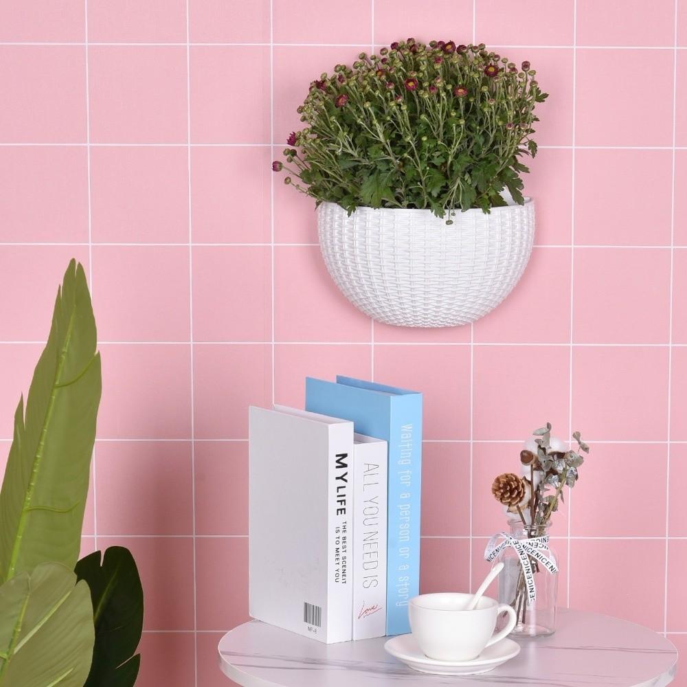 Plastic Rattan Weaving Hanging Flowerpot Wear-resistant Wall Flower Pot  Flower Shop