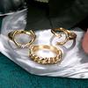 2024 Coin Crescent Leaf Ring Set 6-delt personlig ring Punk stil ring motenøytral trend