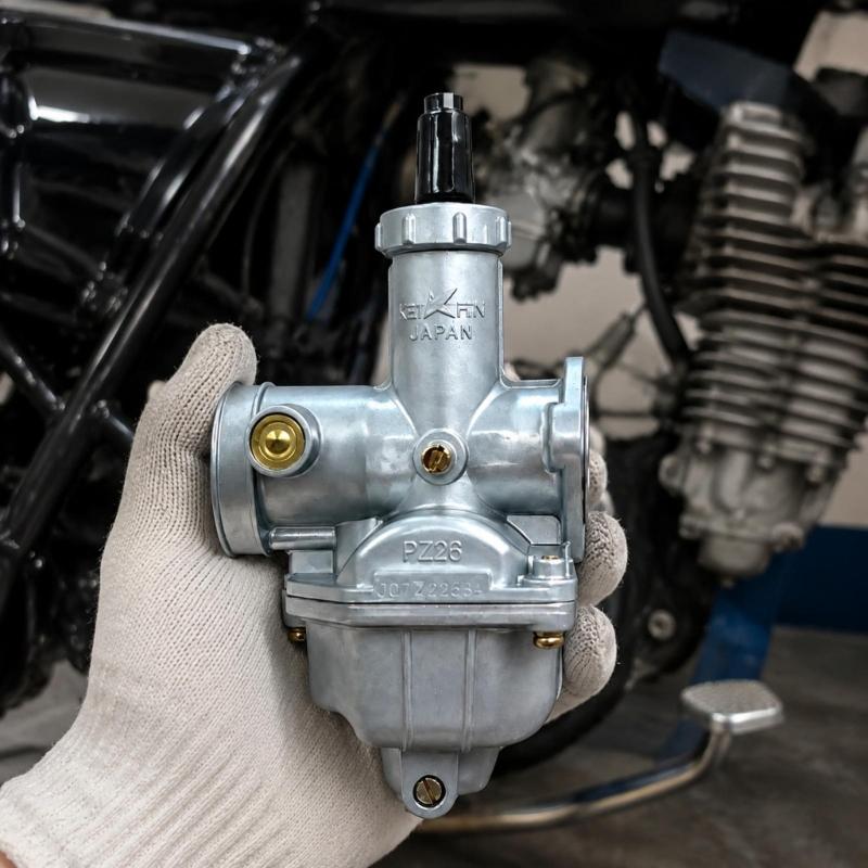 Motorcycle Carburetor Replacement with PZ26 Specification and Manual Choke, Metal Engine-System Part for CG125-CG150 Configurations