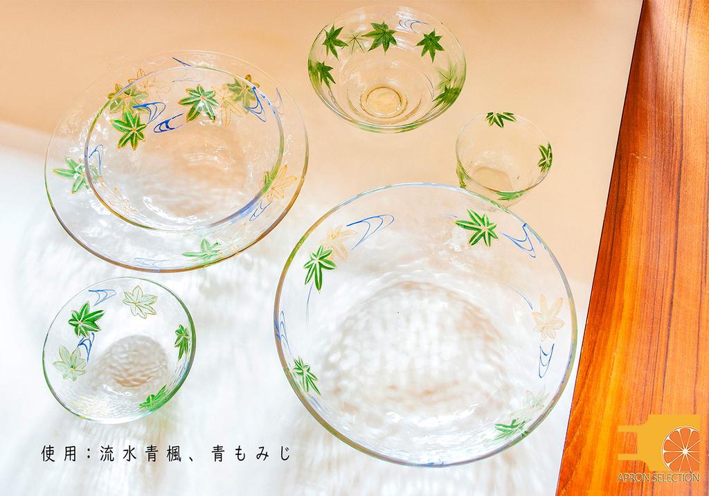 Yagi Kaiho Painted Glass Small Bowl Cherry Kaiho, Kiln, Kyoto-style (weeping Blossom)