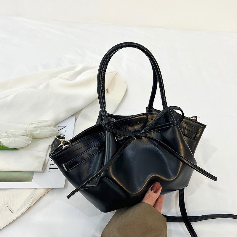 Korean Version of Bow Fresh 2025 Spring and Summer Trendy Fashion Water Bow Crossbody Portable Vegetable Basket Bag Woman