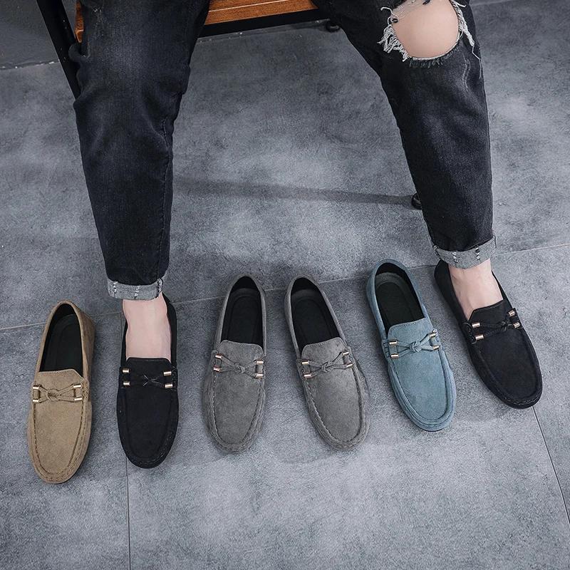 Autumn 2024 New Men's Original Casual Shoes High Quality Fashion Lazy Loafers Outdoor Comfort Flat Bottom Driving Designer Shoes