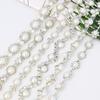 10Yards Rhinestone Chain Crystal Diamond Rhinestone Interval Pearl Chain Clothing Accessories DIY Wedding Party Decoration Gift