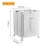 Foldable Laundry Hamper with Wheels, Large Capacity Dirty Clothes Basket for Bathroom Storage