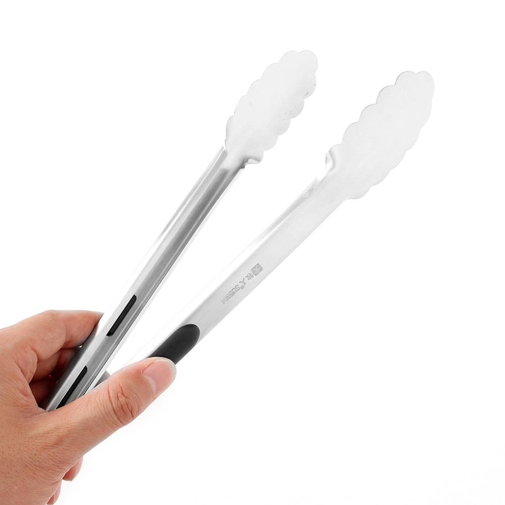 304 Stainless Steel Tongs BBQ Fried Meat Clam Tongs