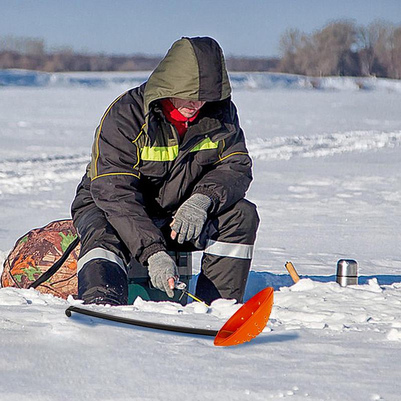 Aluminum Alloy Ice Fishing Gear winter fishing ice fishing spoon Comfortable and non-slip Easy to carry Outdoor ice fishing tool