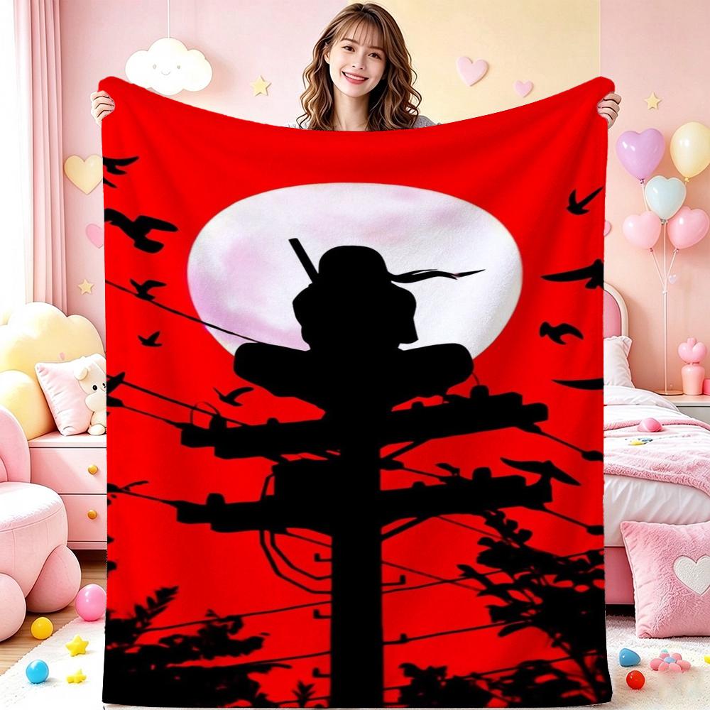 Naruto Pose Anime Printed Blanket Ultra Soft Throw Blanket For Office Sofa Home Decor Halloween Gift