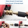 Quick Release Connect Adapter for High Pressure Washer 9mm Hose Universal Compatibility Leak Proof Seal Copper Design