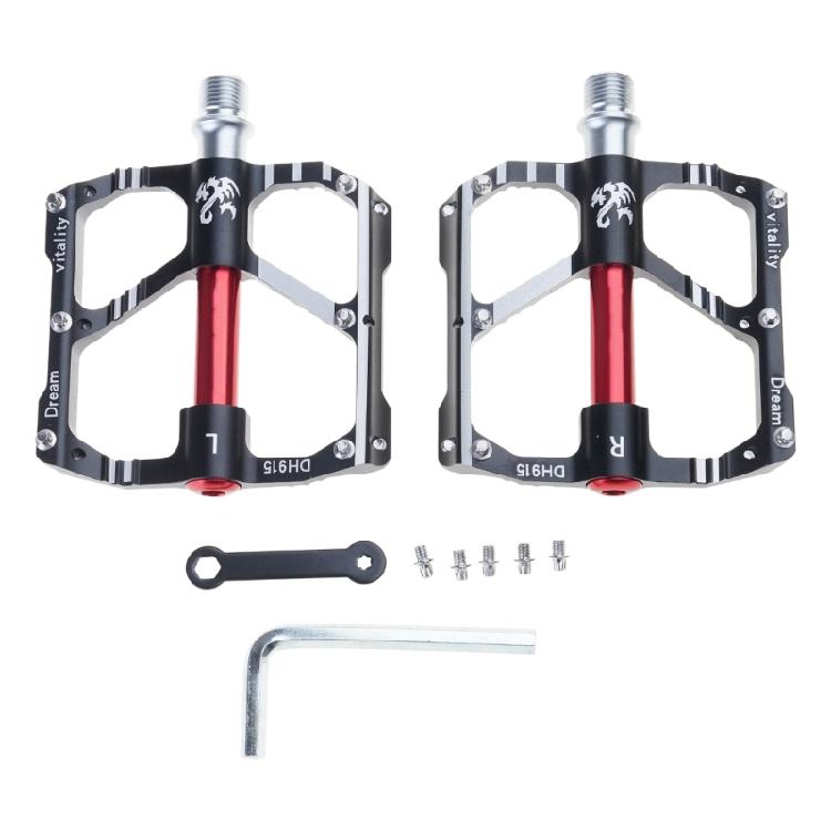 3 Подшипника Велосипедные Платформенные Педали Замена Алюминиевый Сплав Велосипедные Плоские Педали Широкие Плоские Велосипедные Педали Долговечные чёрный