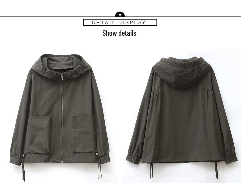 Mom's High-End Women's Hooded Jacket - New 2024 Spring/Autumn Casual Loose Fit