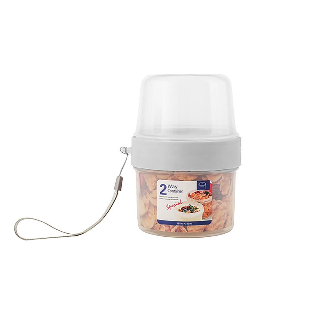 Doppelschichtige, versiegelte Vorratsflasche in Lebensmittelqualität zum Frischhalten von Lebensmitteln, Behälter für Frühstück, Obst, Milch, Joghurt, auslaufsicherer Becher