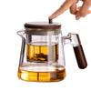 Glass Infuser Teapot With One-Press Filter Heat-Resistant Borosilicate Tea Maker Loose Leaf 600ml/900ml Minimalist Design