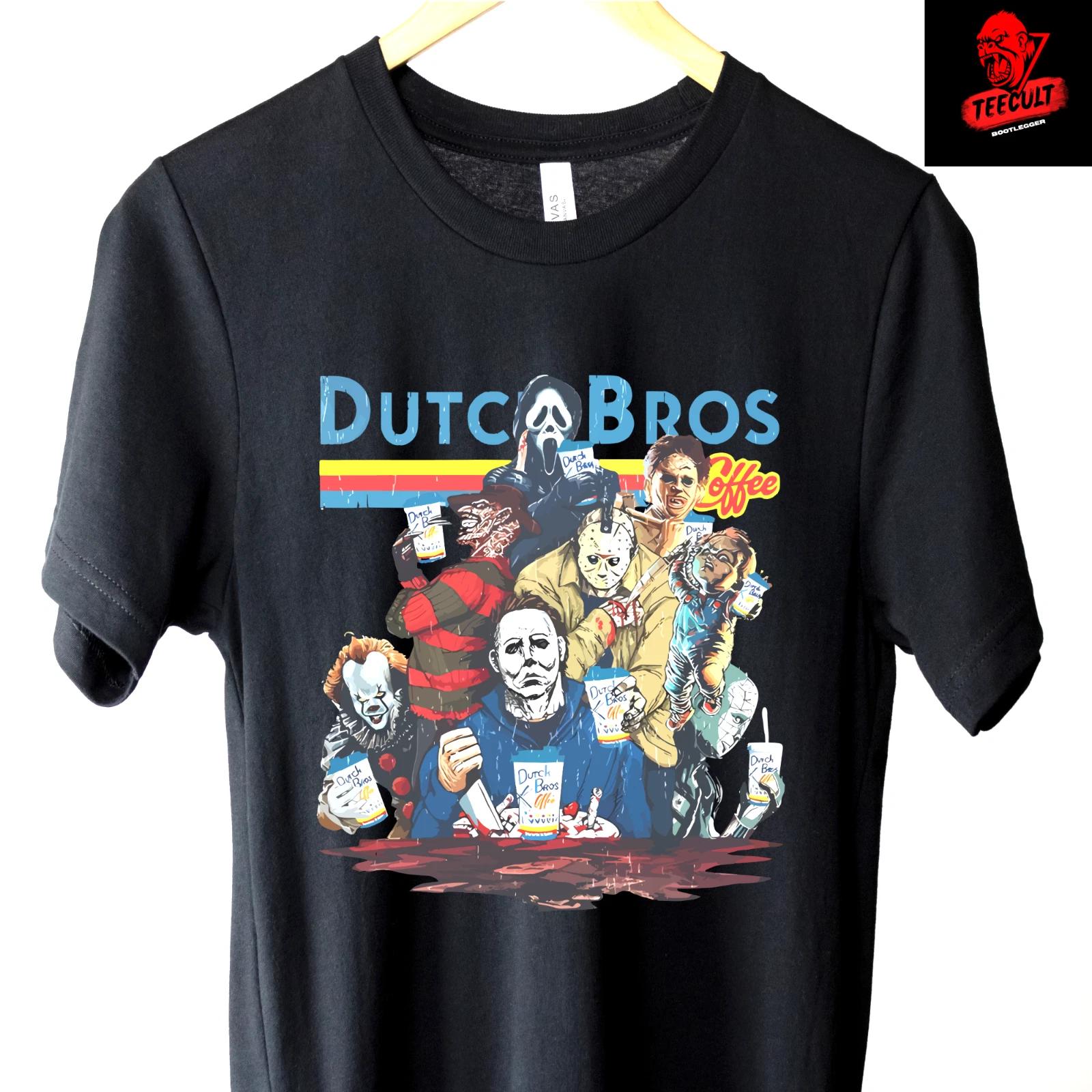 Men s and Women s T-shirts Dutch Bros Coffee | Michael Myers | Ghostface Horror Unisex XS