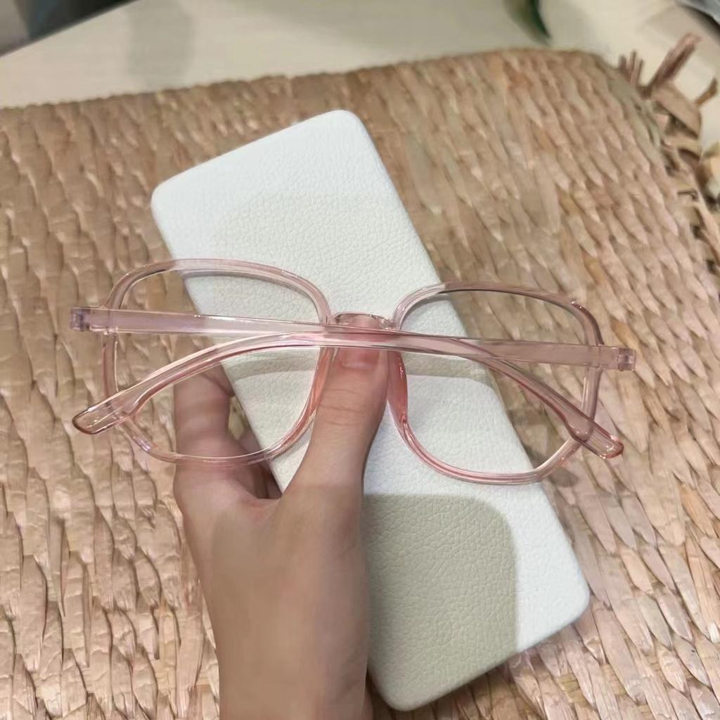 Large Frame Polygonal Anti-Blue Glasses Trendy Student Flat Glasses Finished Myopia