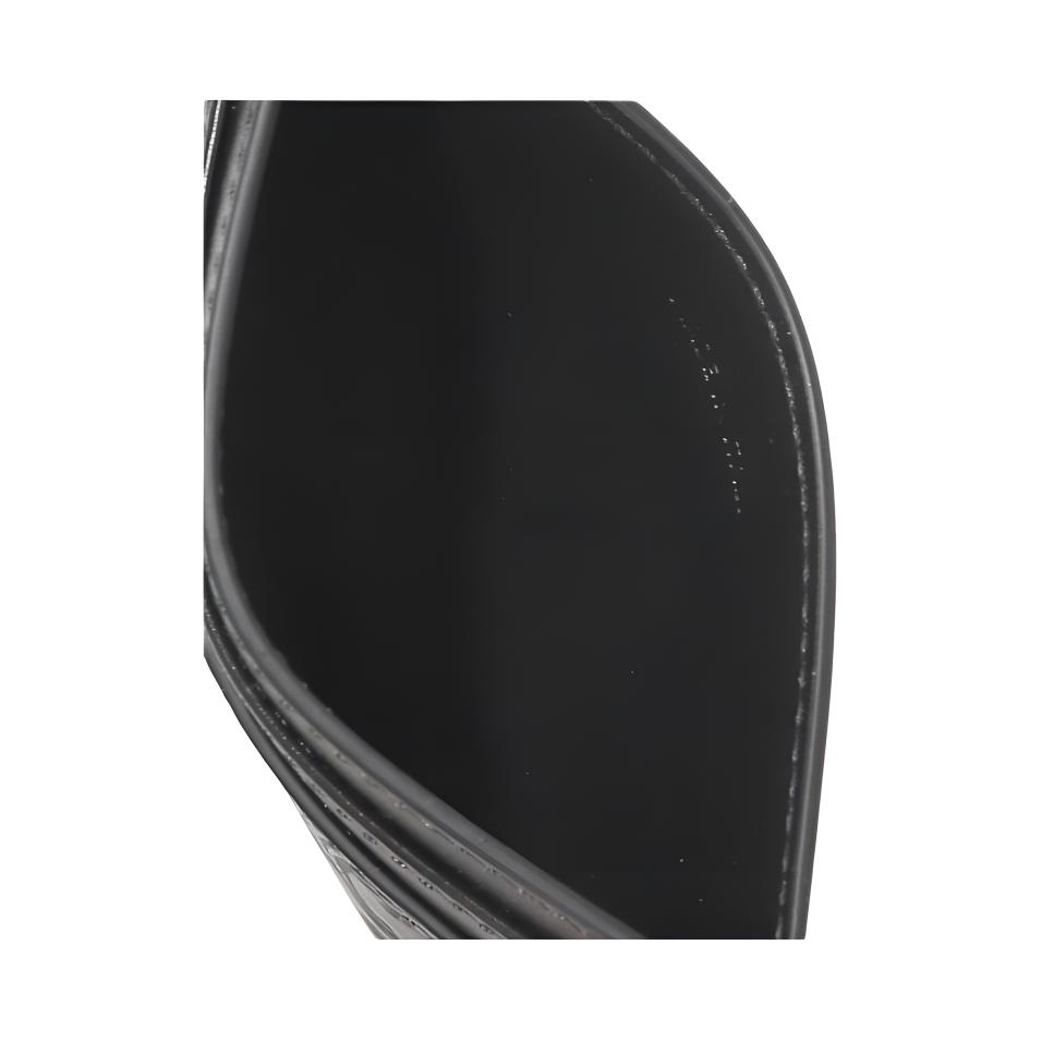 Celine Triomphe Logo Print Design Leather Card Holder Men Accessories Black 10N763FQD-38SI