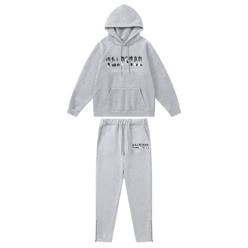 Streetwear Hooded Sweatshirt Set Loose Fit Embroidery Winter Casual Top Youth