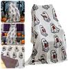 Halloween Throw Blankets Ghost Reading Book Blanket Ghosts Nap Throw Blanket for Adults Couch Sofa Dormity All Season use Gifts