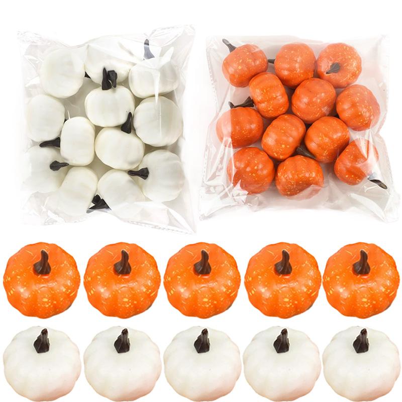 6/12pcs Simulated Pumpkin 5.5cm Plastic Halloween Family DIY Decoration for Parties and Festivals Mini Vegetable Model TMZ