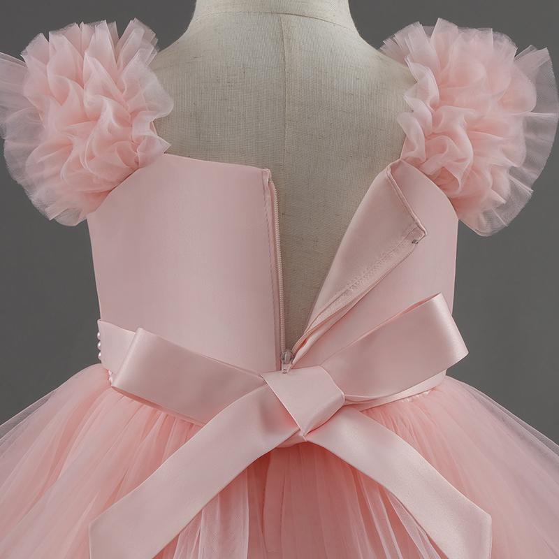 Baby Dress 0-5 Years Old Birthday Party Wedding Sleeveless Mesh Fluffy Cute Girl Princess Dress