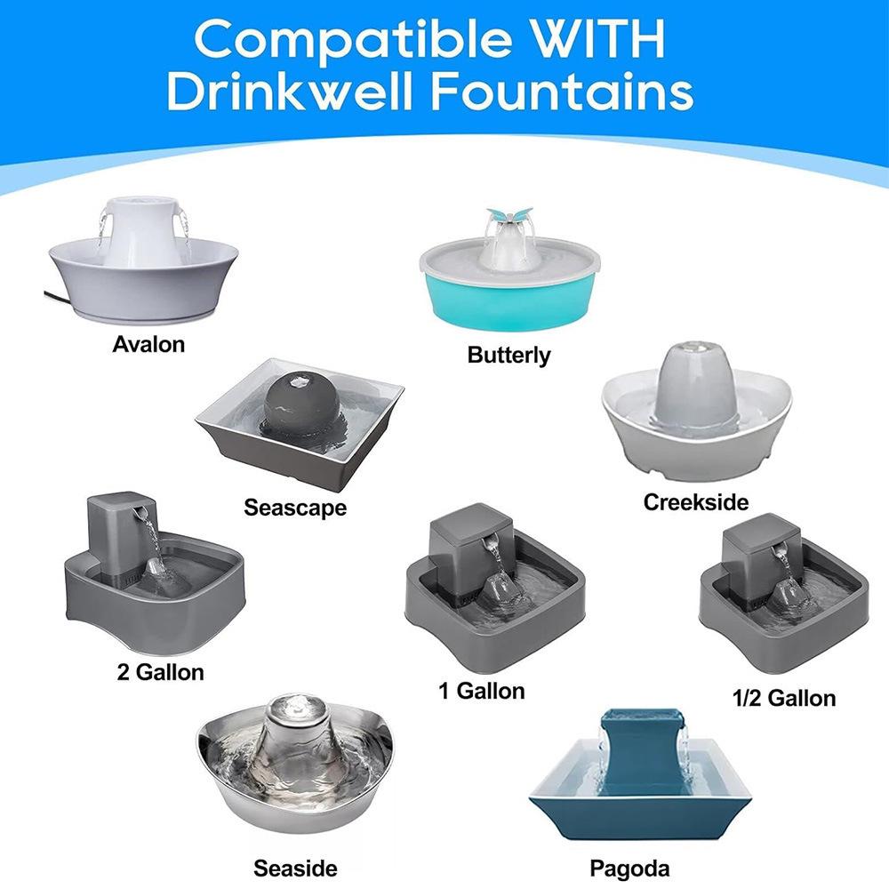 Pet Drinking Fountain Filter Cartridge Compatible with PetSafe Cat Fountain