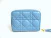 Authentic Dior Turquoise Leather Caro Scrlet Wallet Bifold Wallet #a360  Refurbished