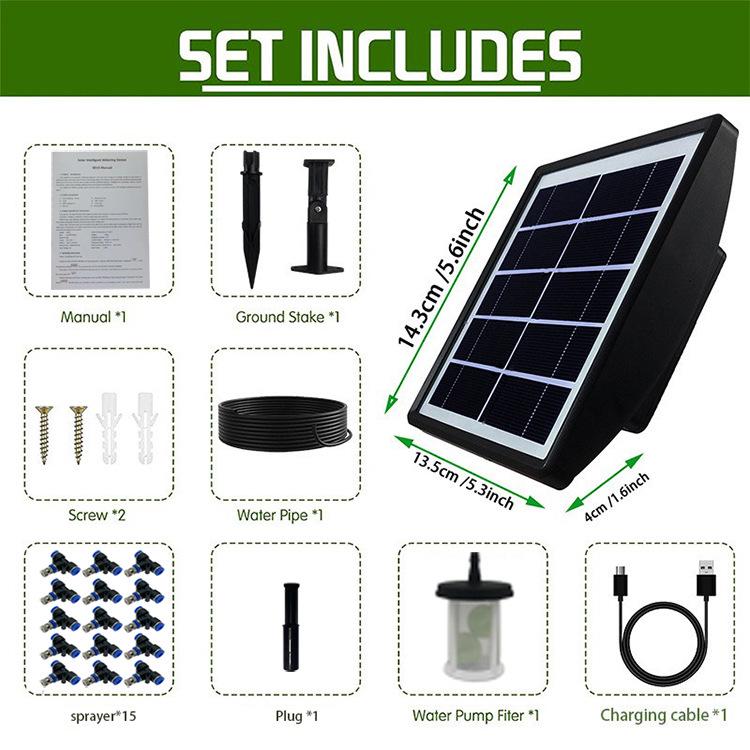 Solar-Powered Smart Garden Sprinkler & Irrigation Pump for Balconies