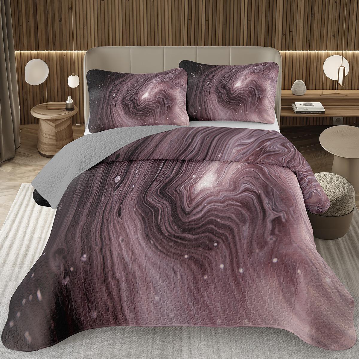 

Comforter Marble Set Soft Lightweight Stone Print Bed Spreads Farmhouse Modern Thin Quilted Bedding Sets For Women Men Comforter (quilt)-EU Single(135*200cm)3pcs