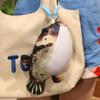 20-35cm Adorable Blowfish Plush Pillow, 3D Realistic Simulation Puffer Fish Cushion Backpack Pendant for Home Decor